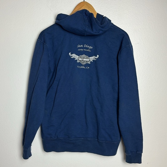 Harley Davidson Blue Women’s Hoodie - Picture 2 of 8